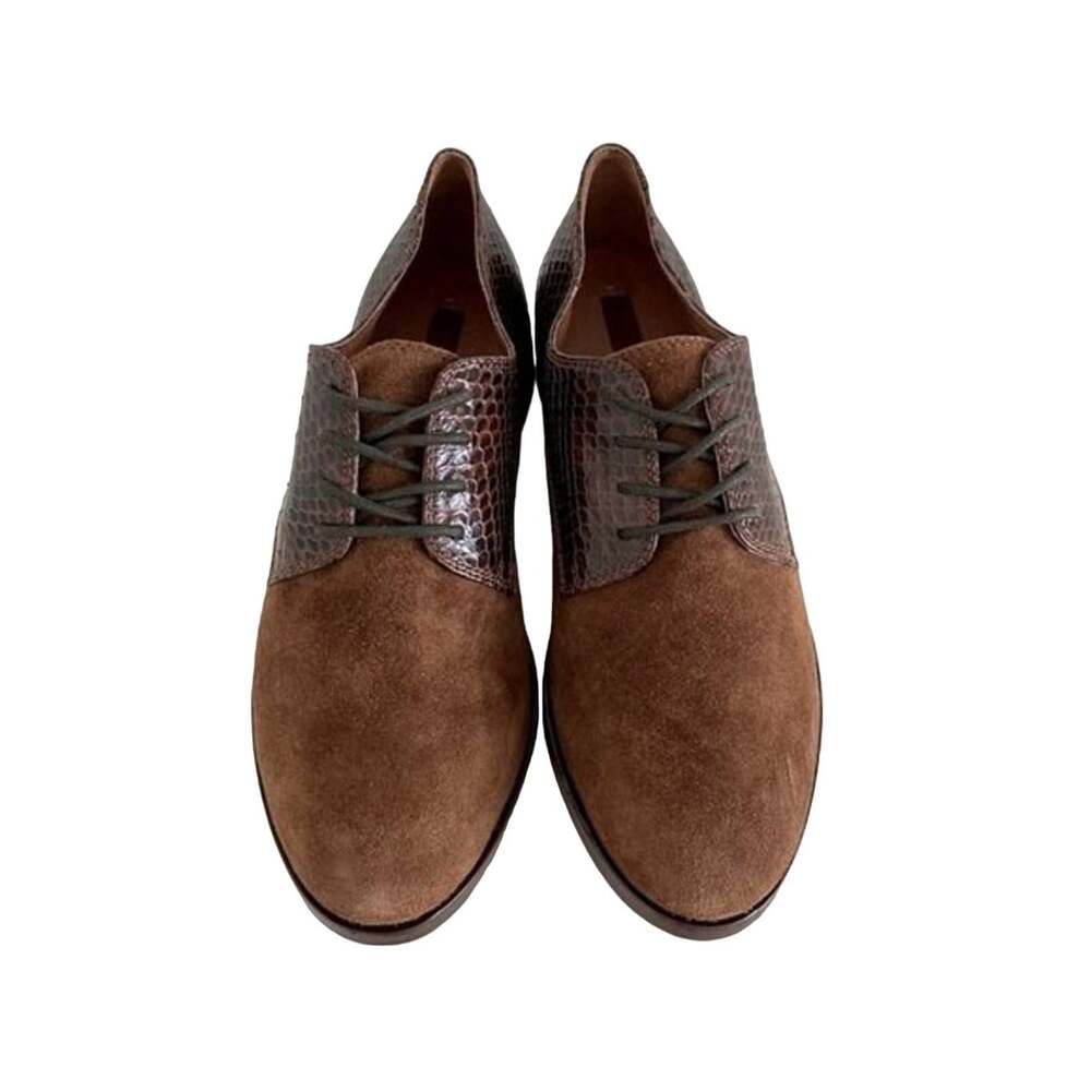 New FRYE Brown Leather Lace Up Oxford Shoes Size 6.5M
